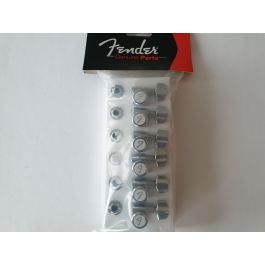 Fender genuine chrome 6 in line staggered locking tuners set 099-0818-100
